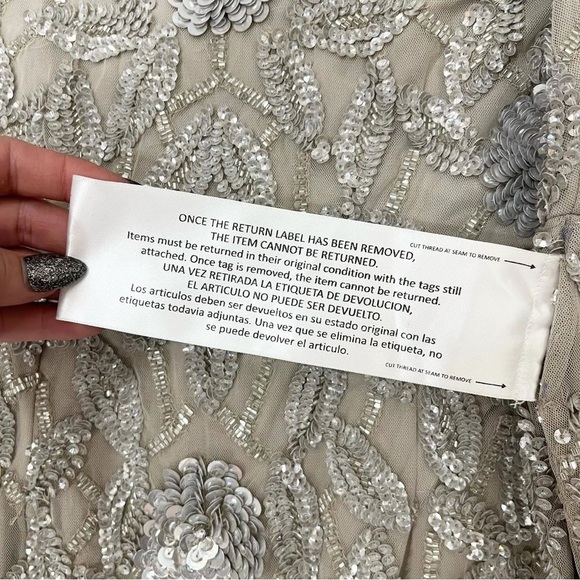 ✔️#63B BNWT MAC DUGGAL  93537 Embellished Cowl Neckline Floral Dress - Picture 3 of 16